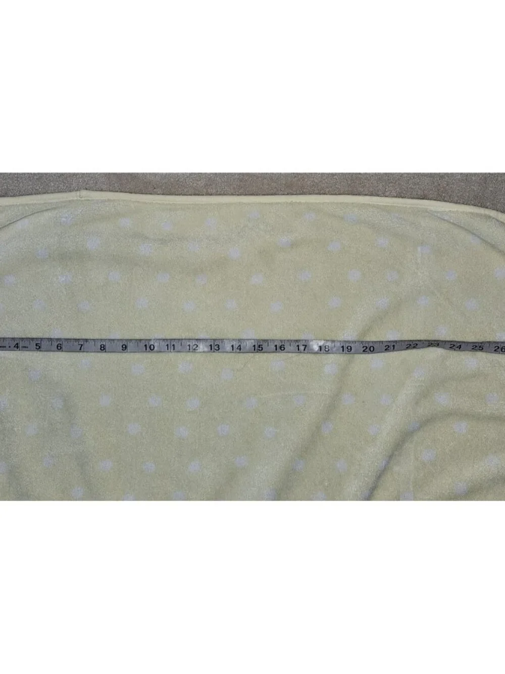 Carter's Child of Mine Yellow White Polka Dot Elephant Baby Blanket Fleece